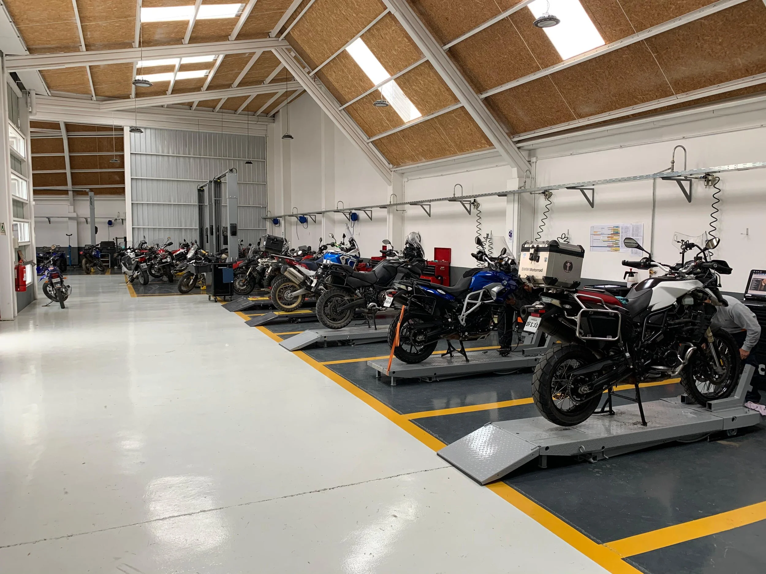Zona de trabajo motos