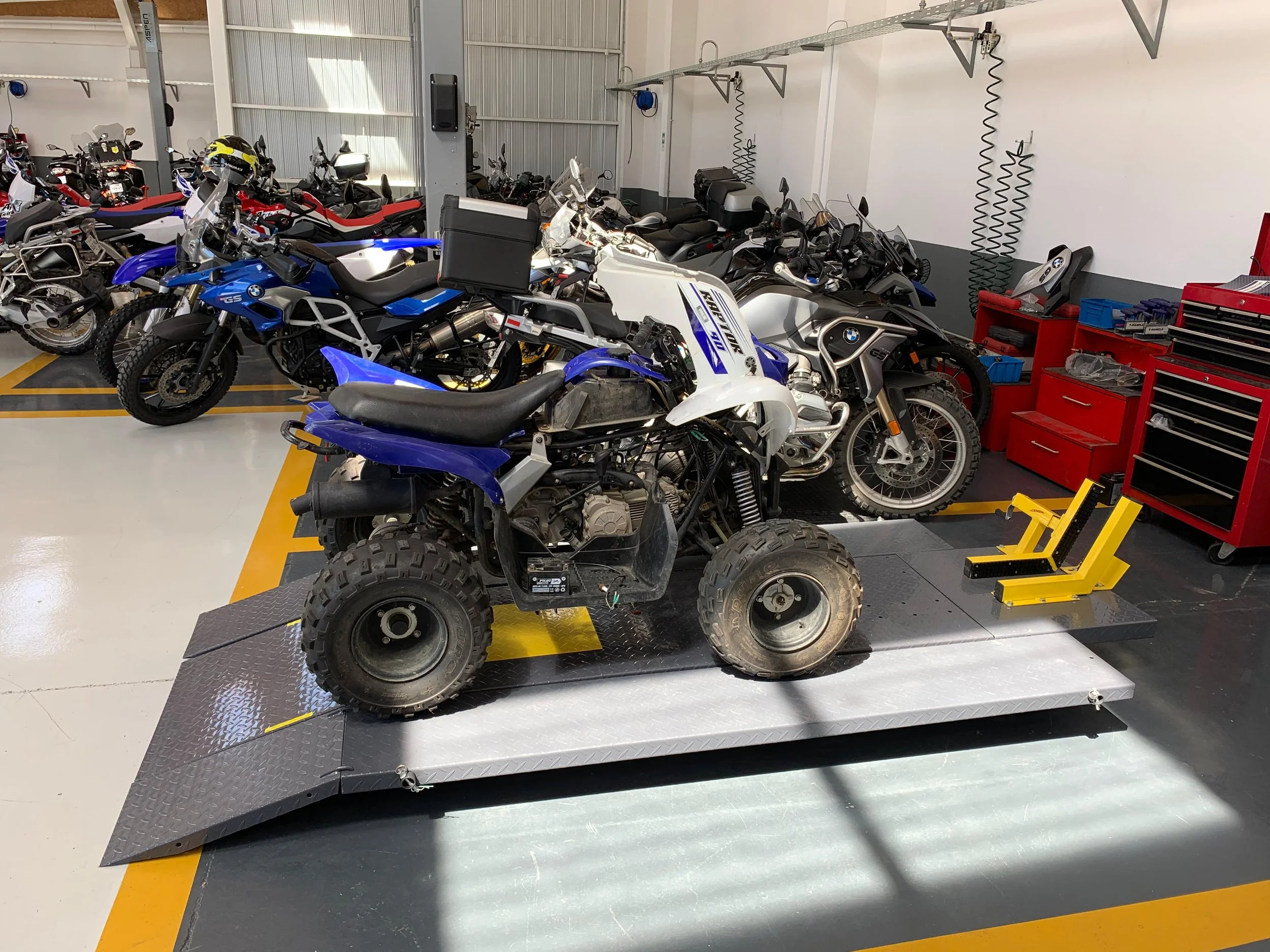 Zona de trabajo motos