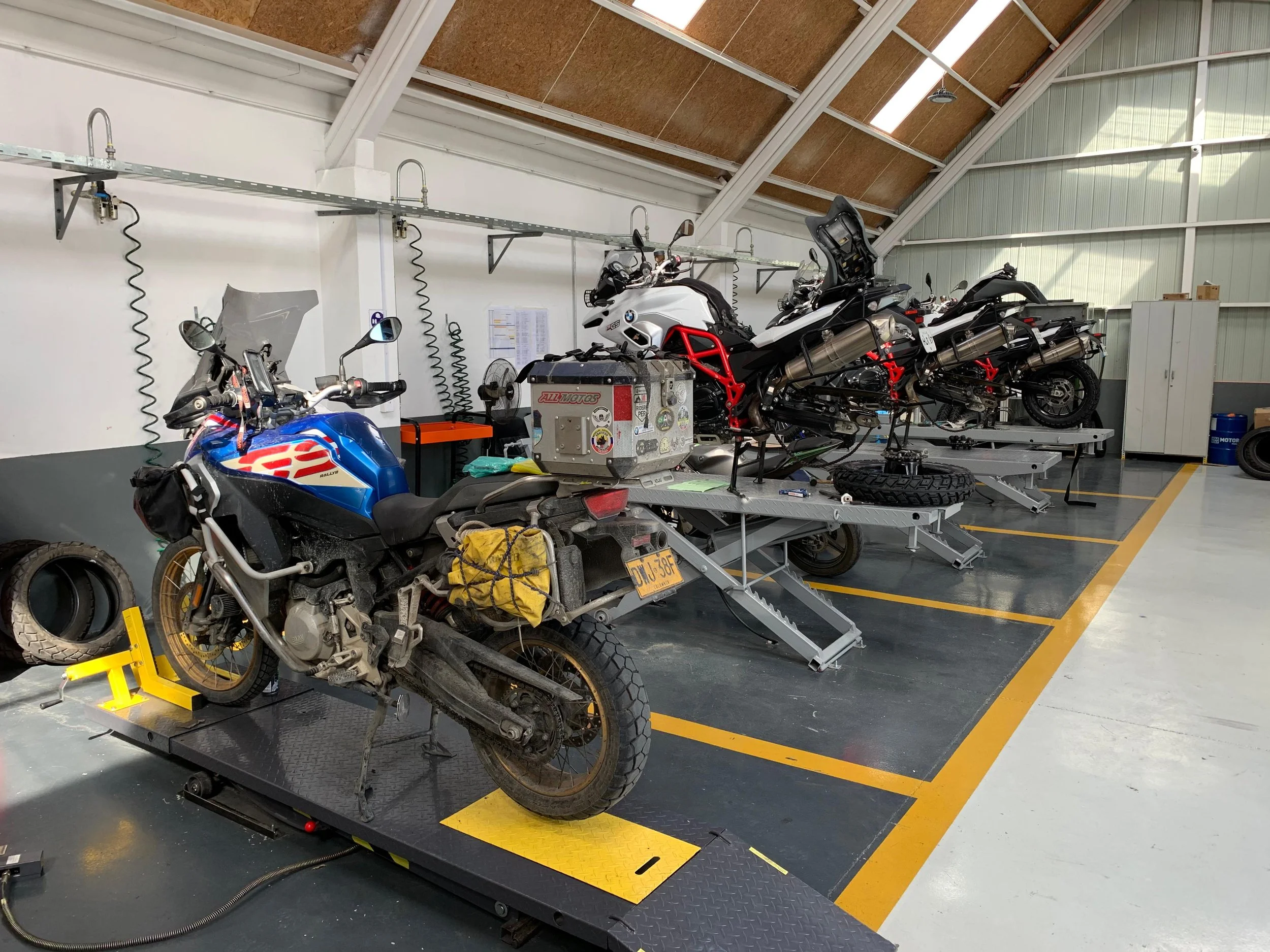 Zona de trabajo motos