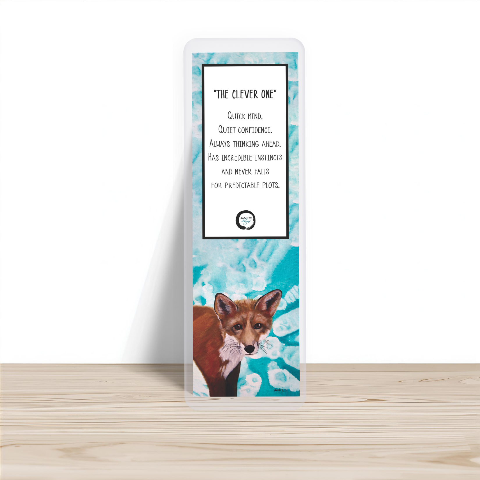 The Clever One | Fox Bookmark | Colorful Animal Art by Amy Lee Designs
