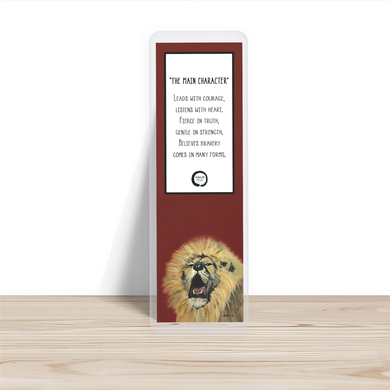 The Main Character | Lion Bookmark | Colorful Animal Art by Amy Lee Designs