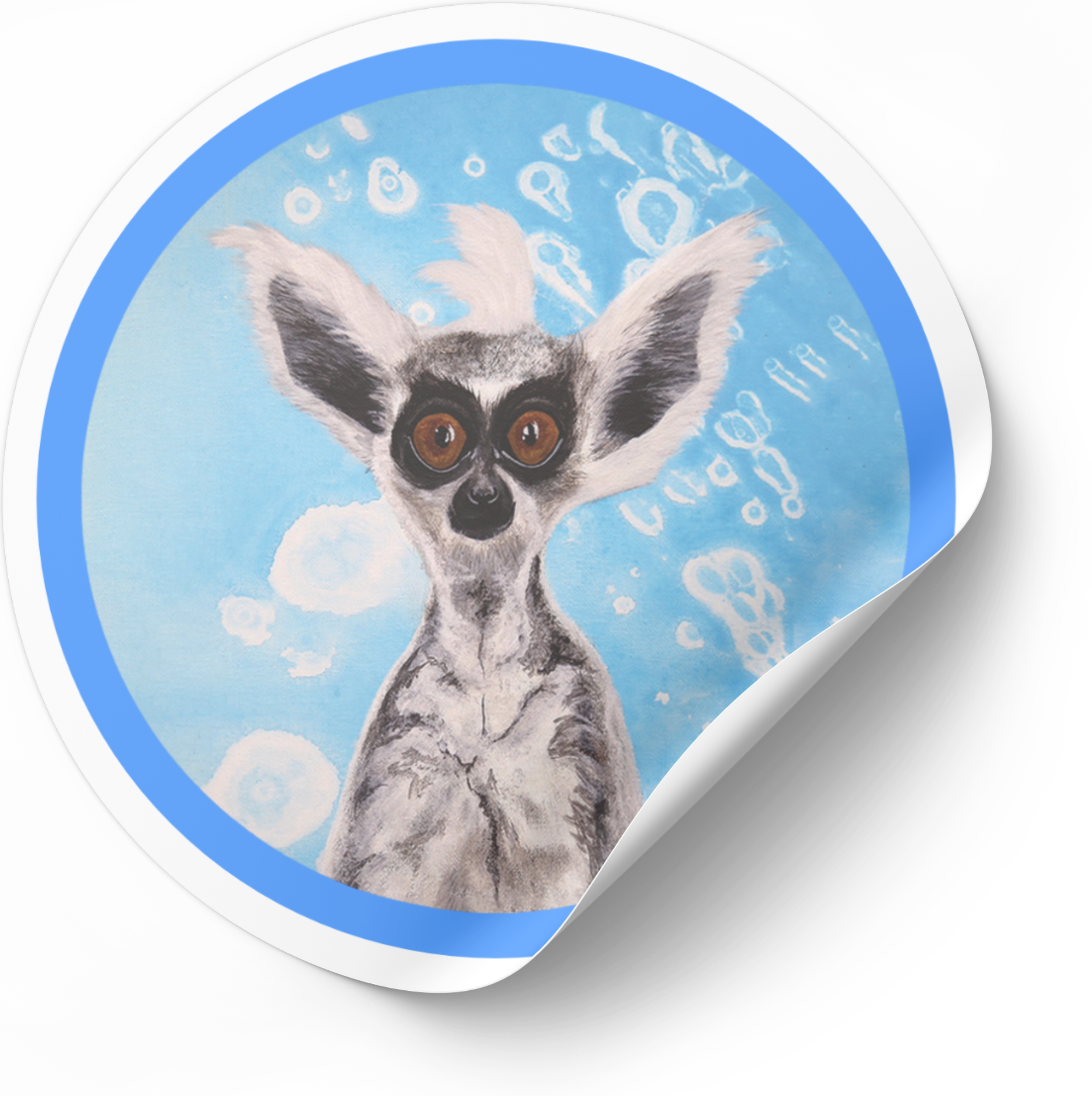 Lemur | 3"Animal Art Vinyl Sticker | Amy Lee Designs