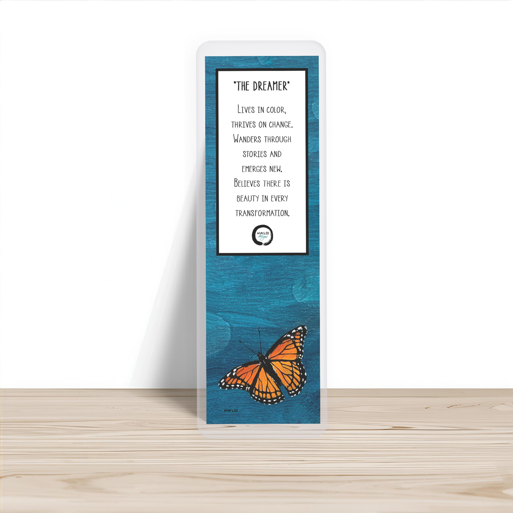 The Dreamer | Monarch Bookmark | Colorful Animal Art by Amy Lee Designs
