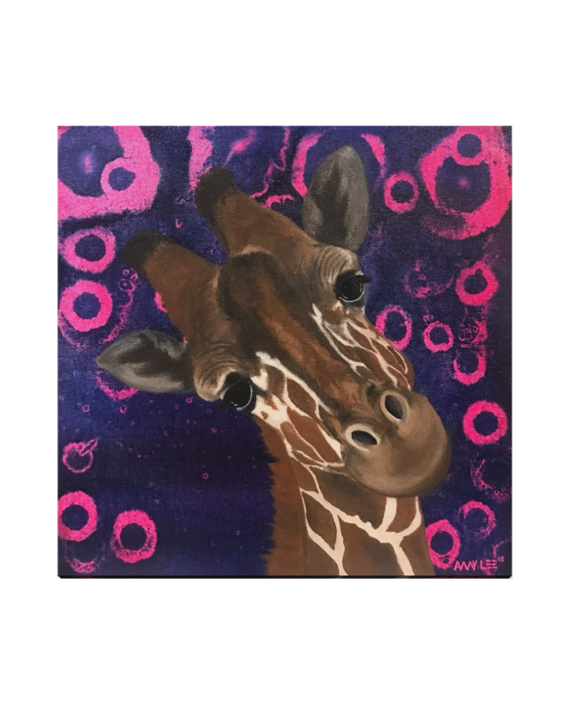 modern animal wall art with bold background