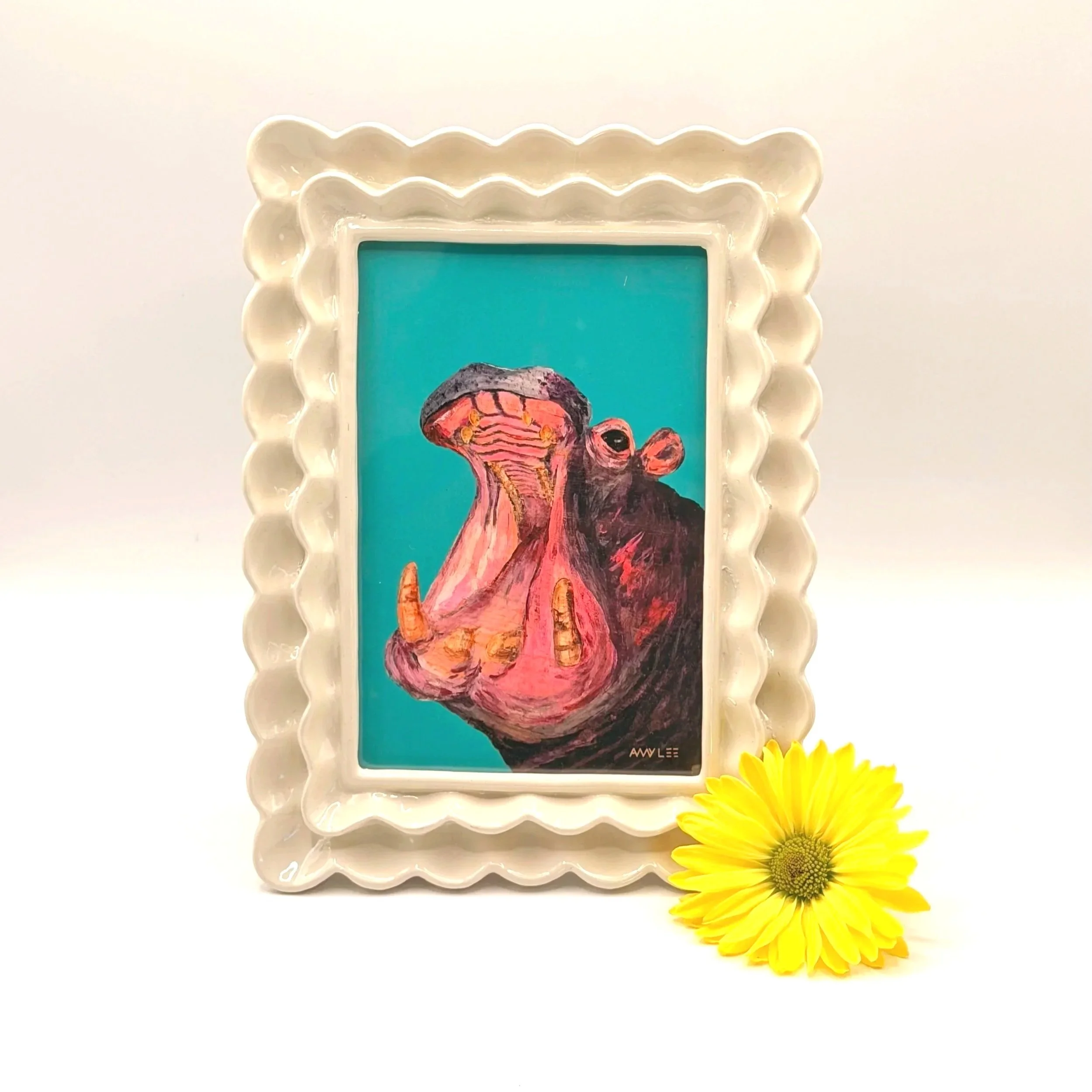 Hippo - Framed Artwork | Amy Lee Designs