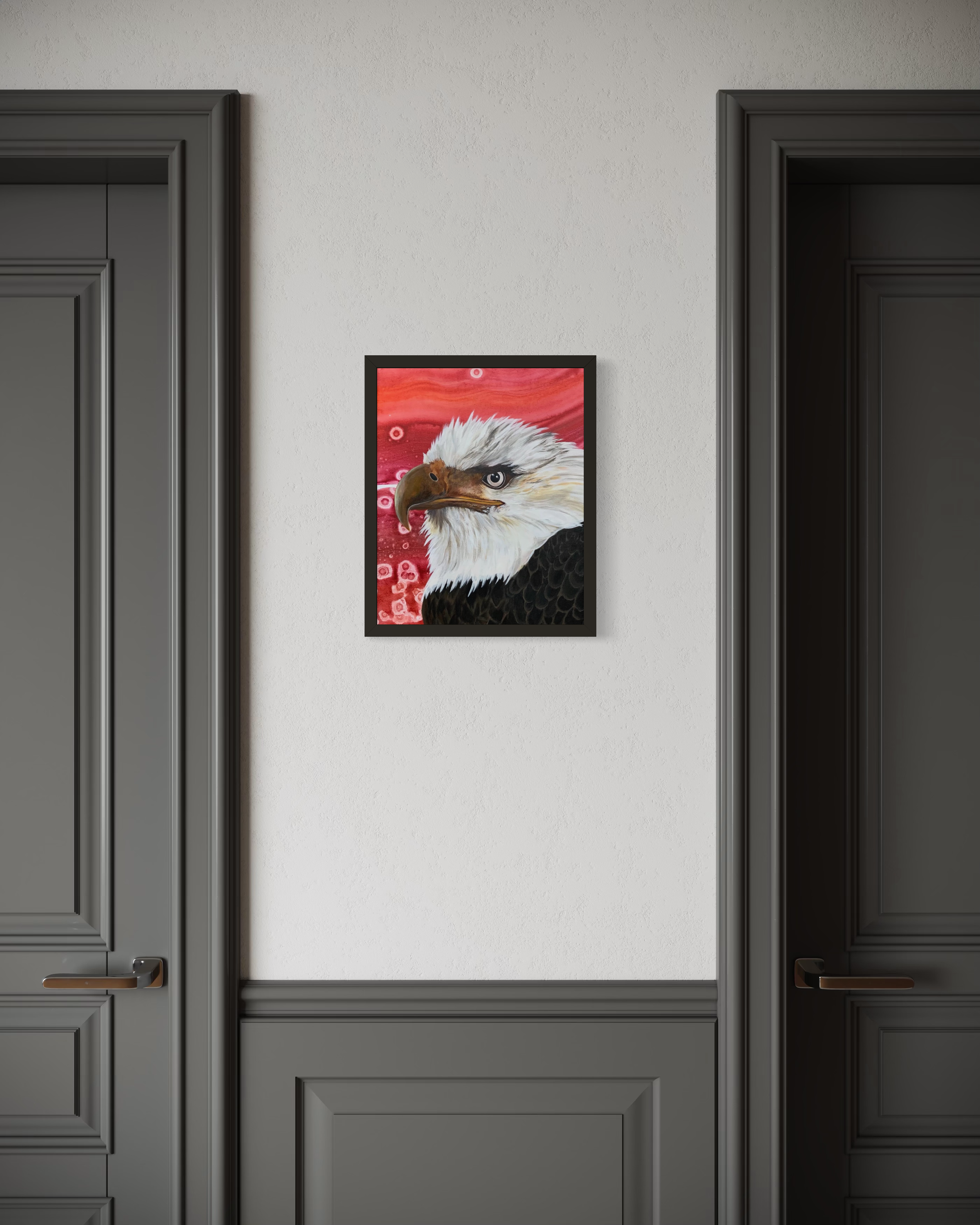 eagle wall art original acrylic painting wildlife artwork
