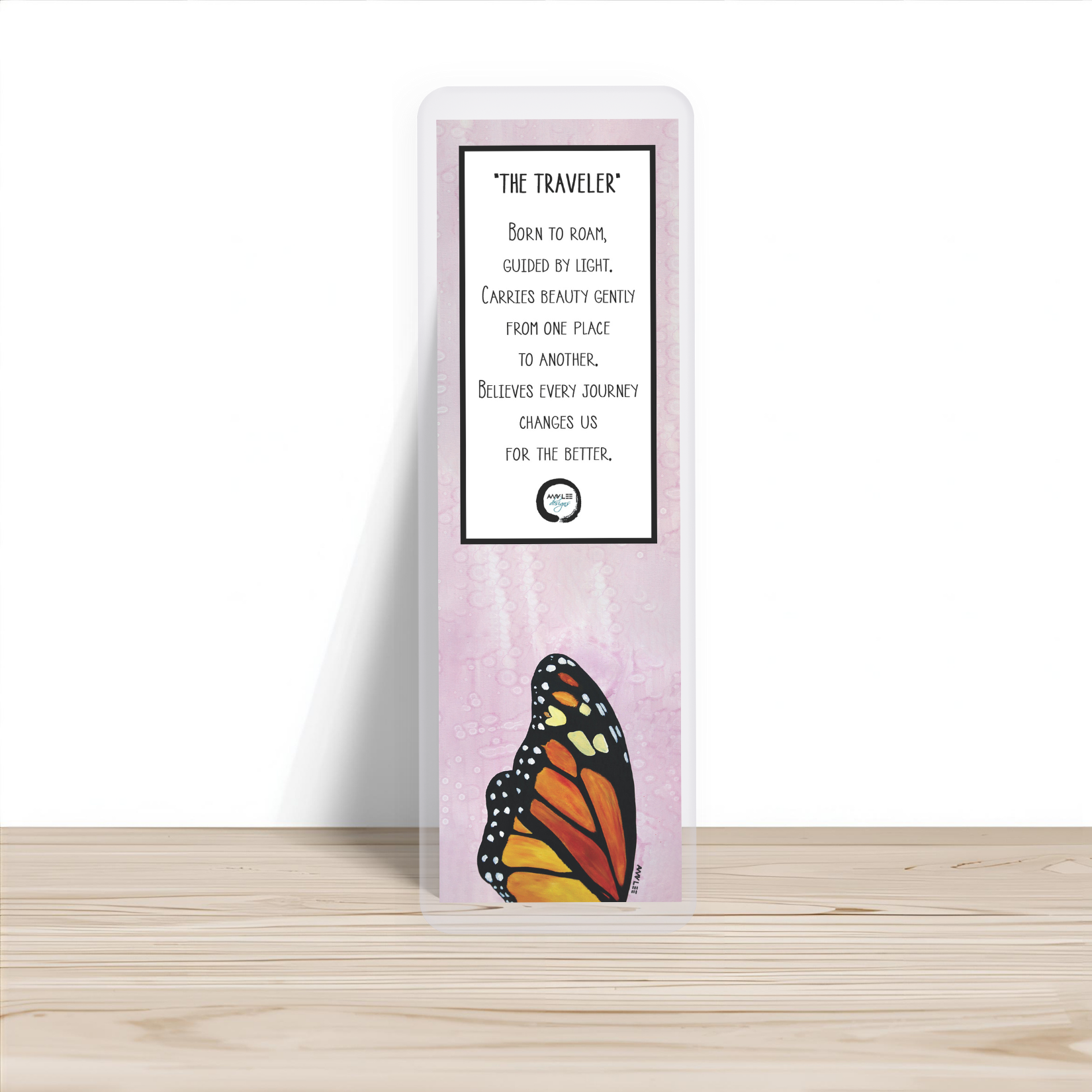 The Traveler | Monarch Bookmark | Colorful Animal Art by Amy Lee Designs