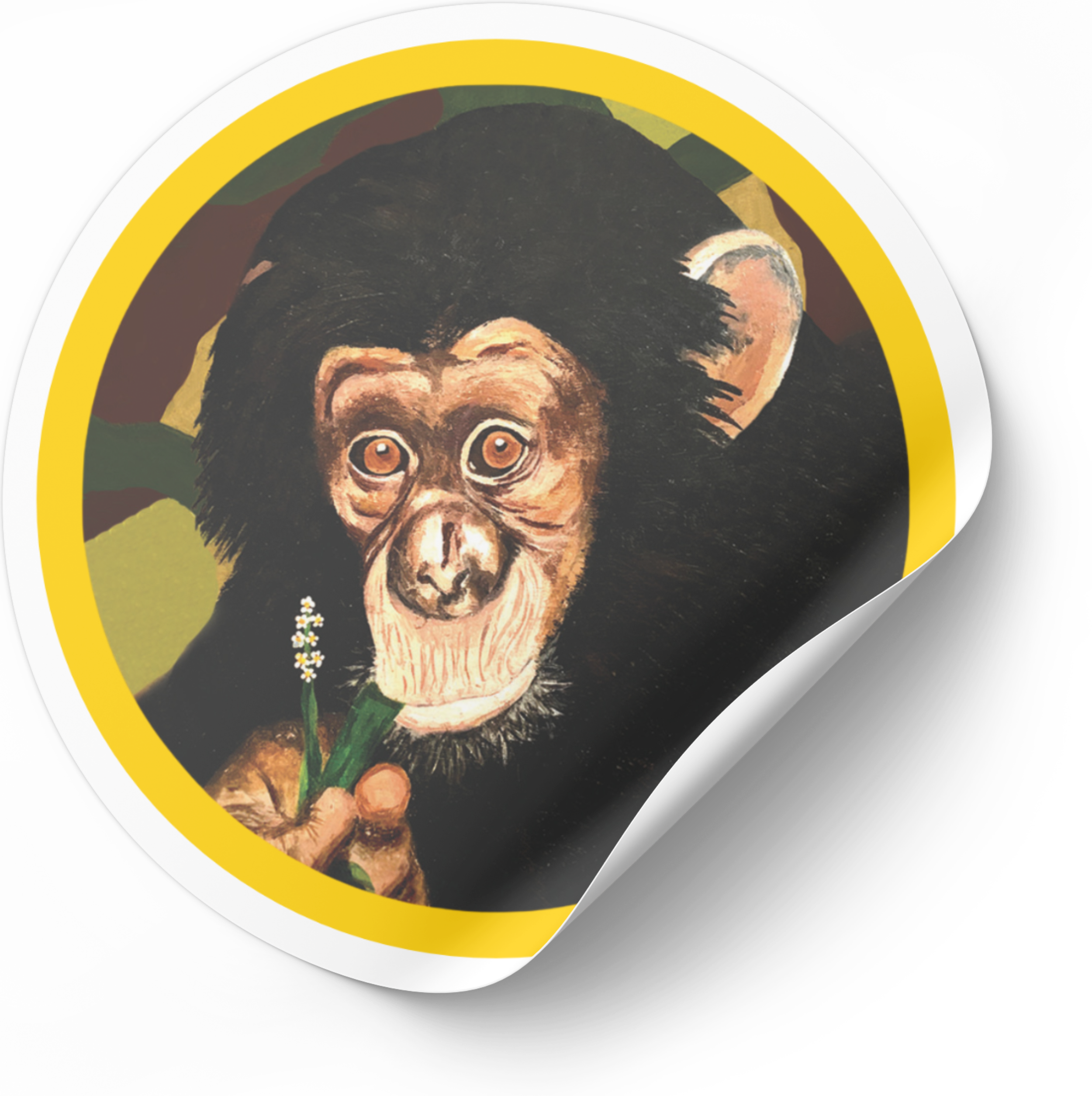 Ape | 3" Animal Art Vinyl Sticker | Amy Lee Designs