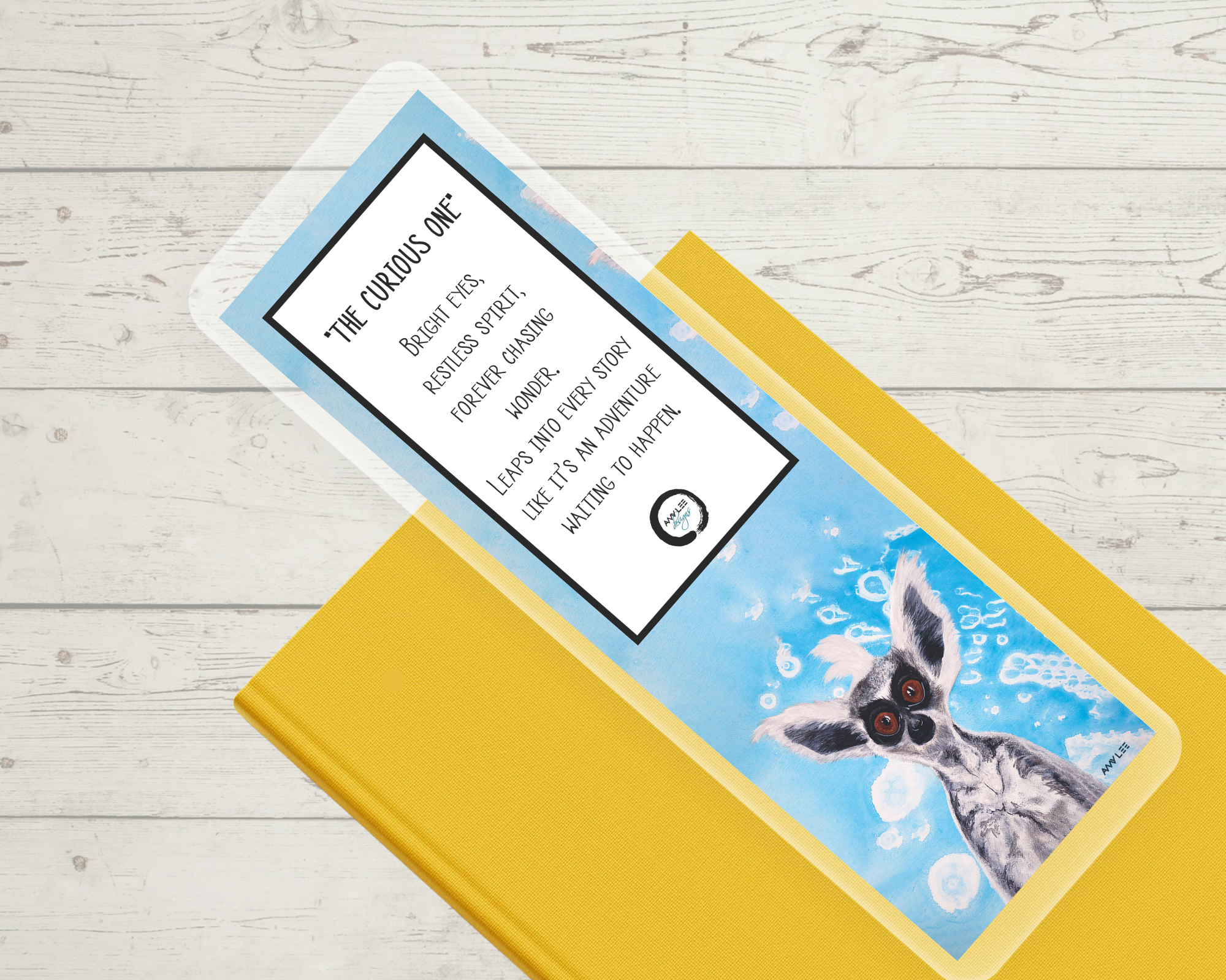 Lemur_Bookmark  on yellow journal.png