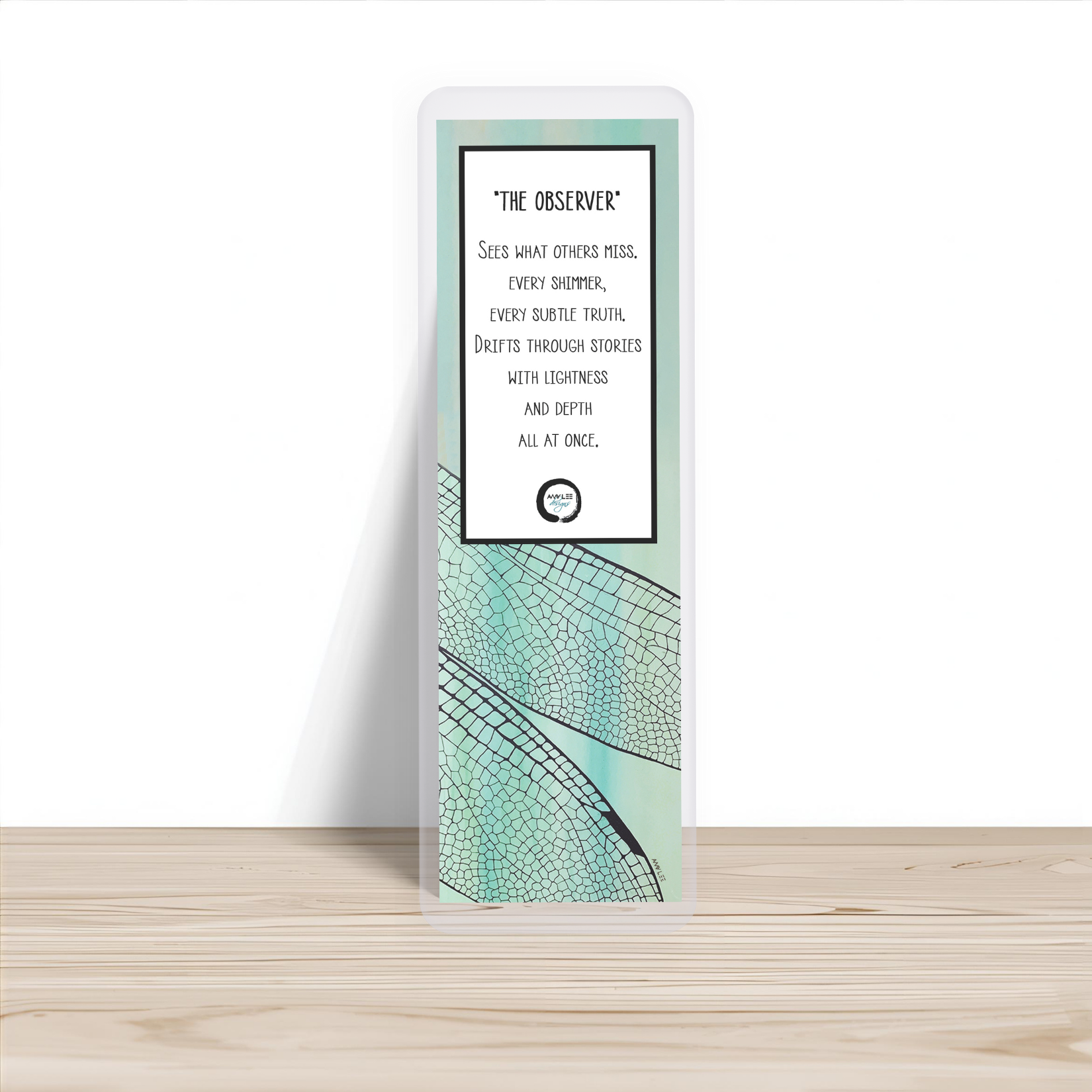 The Observer | Dragonfly Bookmark | Colorful Animal Art by Amy Lee Designs