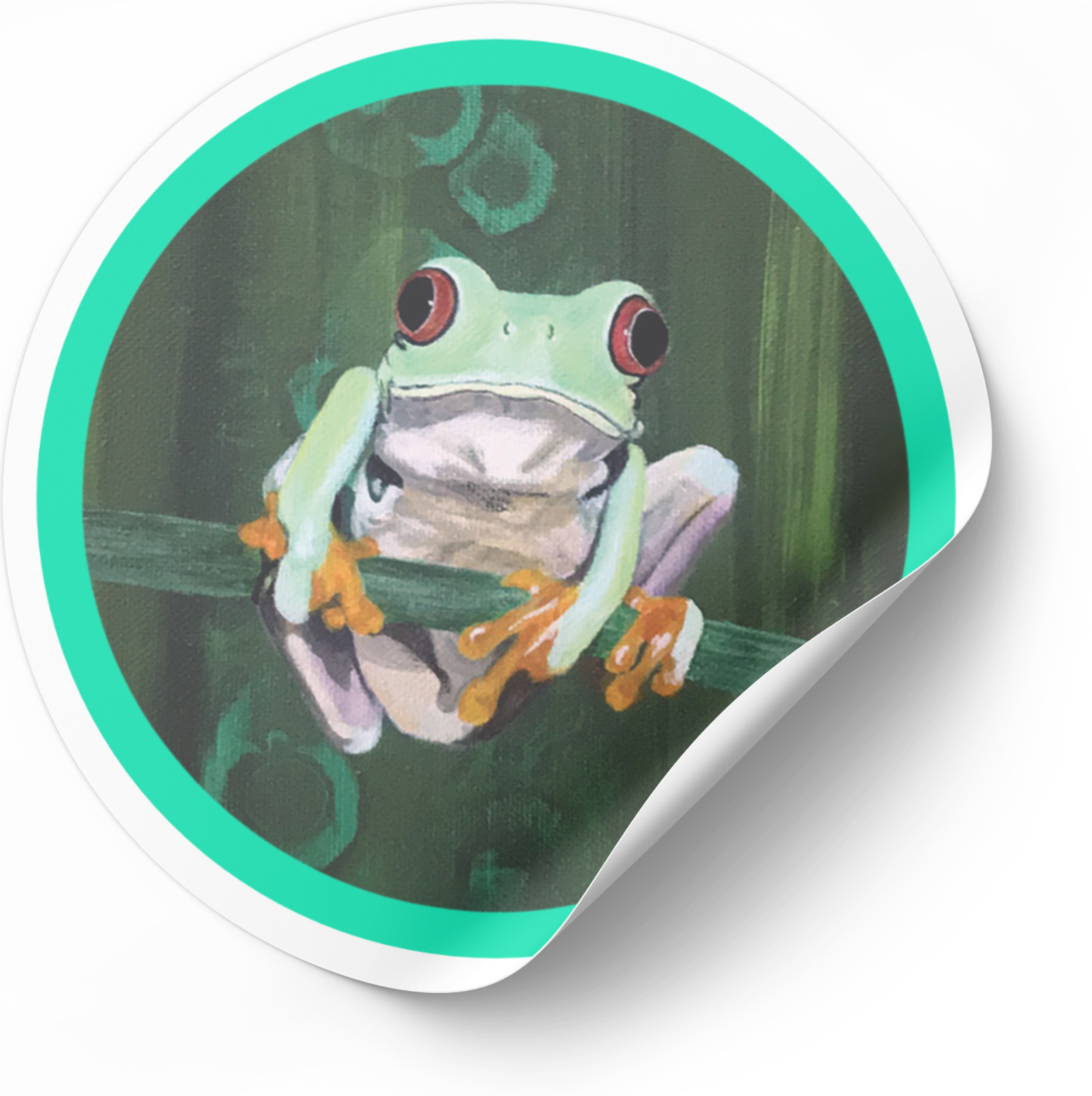 Tree Frog | 3" Animal Art Vinyl Sticker | Amy Lee Designs