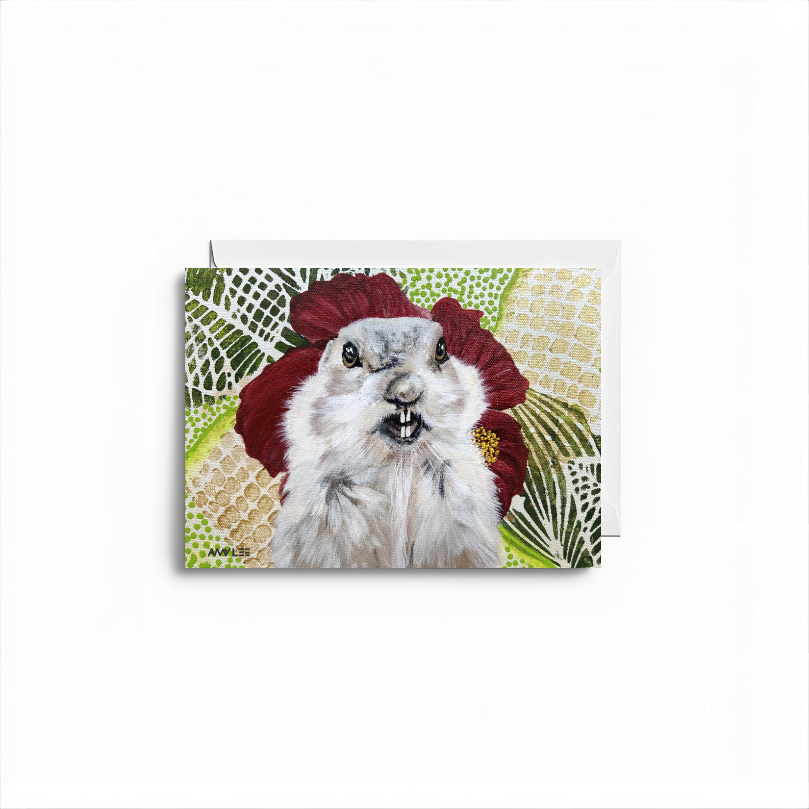 Gopher Art Blank Notecard - Colorful Animal Design by Amy Lee Designs