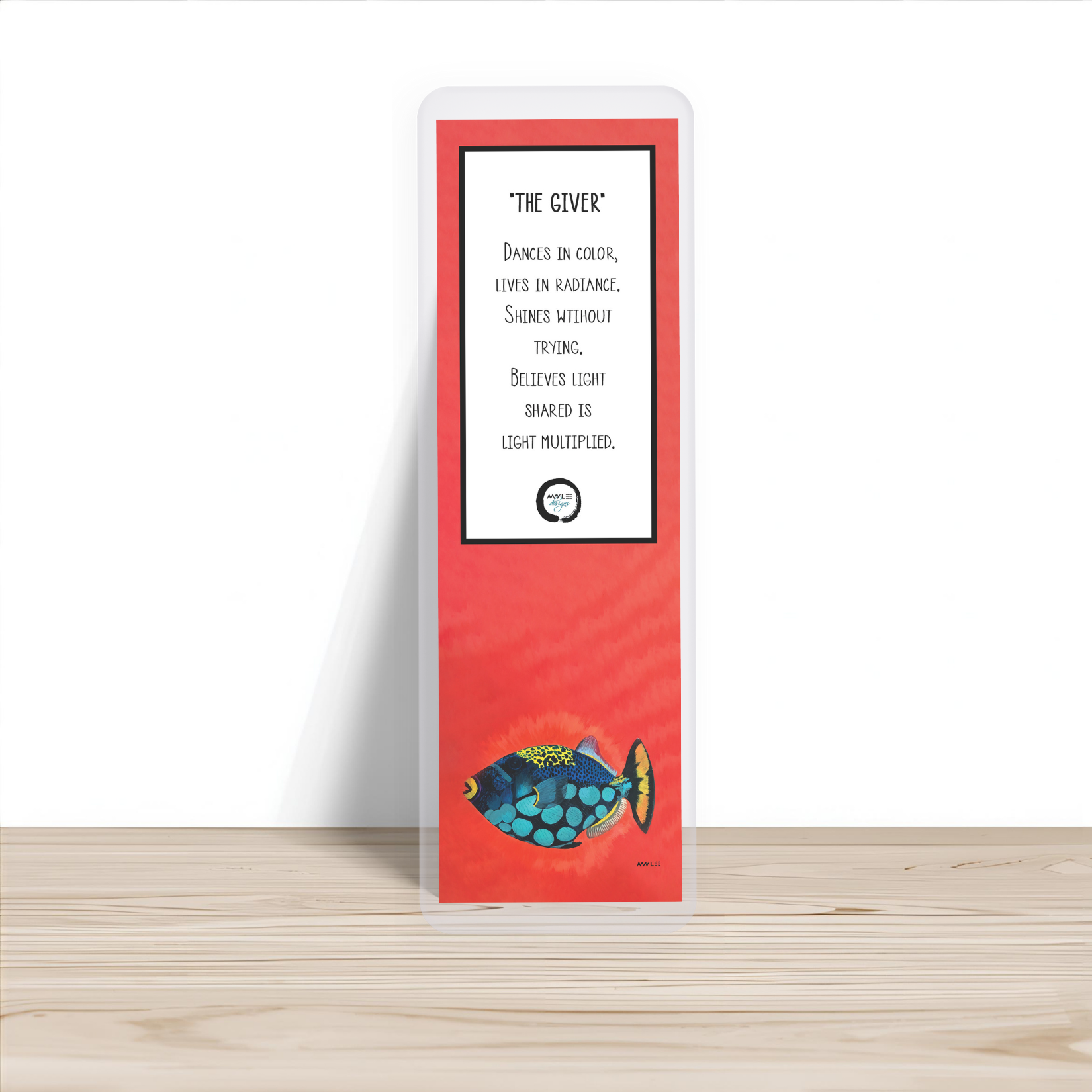 The Giver | Rainbow Fish Bookmark | Colorful Animal Art by Amy Lee Designs