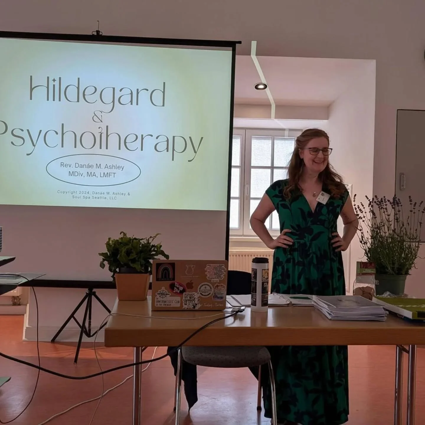 Happy St. Hildegard's Feast Day! A year ago I debuted my presentation on Hildegard and Psychotherapy at the Scivias Institute's International Hildegard's Conference. Today, I wait for my copy editor to do the final edits on the book that came from my