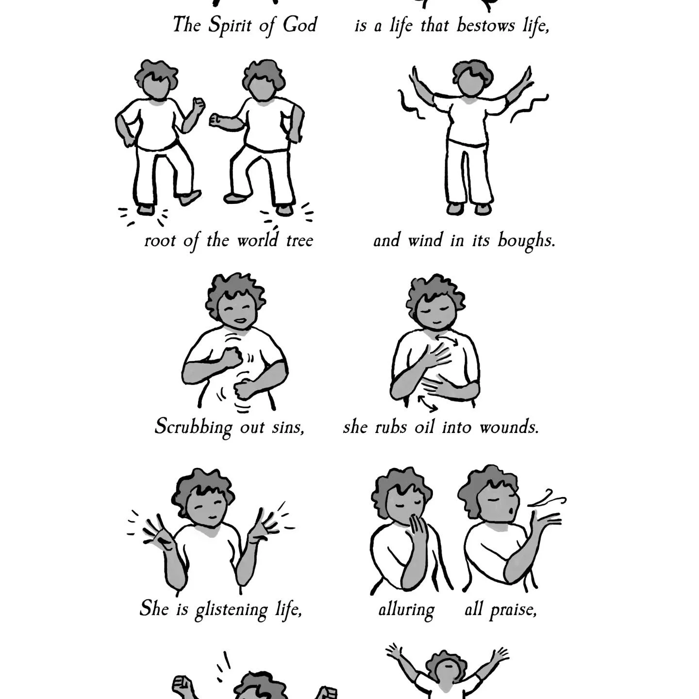 I'm getting closer to the finish line of getting the final draft to the publisher @tehomcenterpublishing ! Here are some sneak peeks at a few of the outstanding illustrations by @kesterlimner for the #hildegardandpsychotherapy book. Collaborating wit