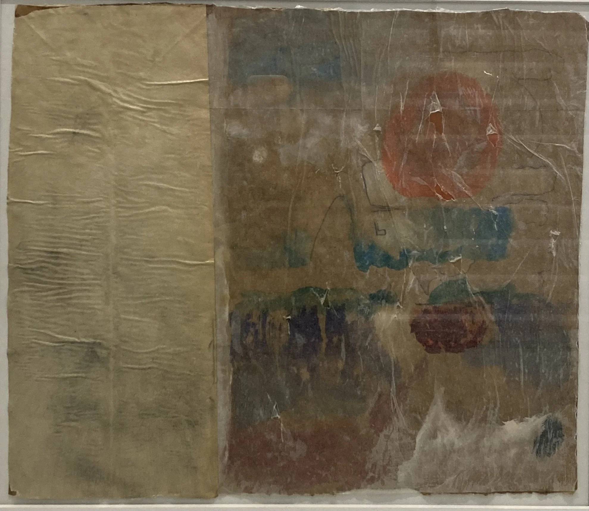 untitled (cardboard orange circle)