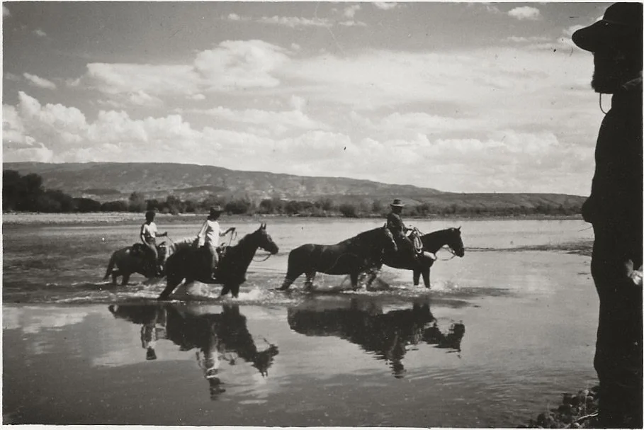 Crossing the Green River near Jensen, UT. September 15, 1976. Photo by Paula Veaudry. 