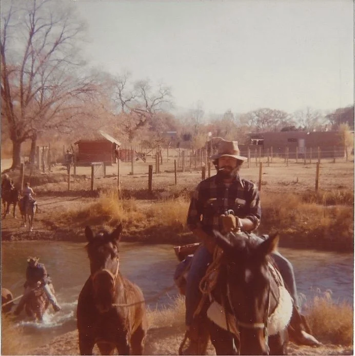 Crossing the Rio Grande River near Albuquerque, NM. November 25, 1976.