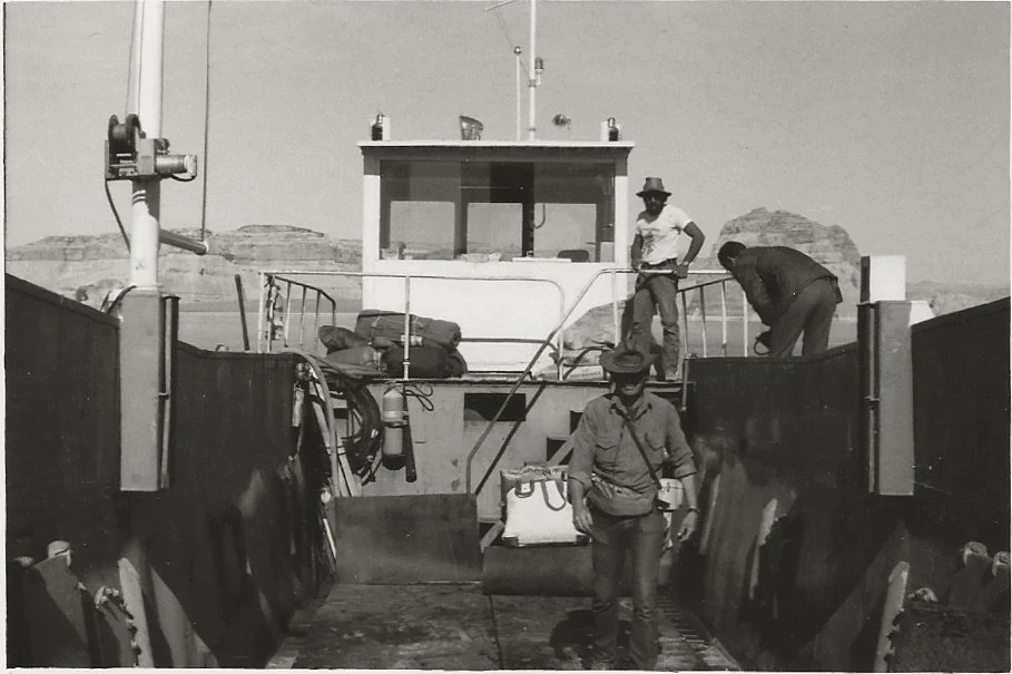 Crossing Lake Powell. October 29, 1976.