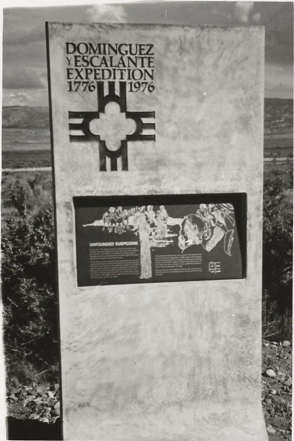 Domínguez-Escalante Trail Marker installed near Jensen, Uintah County, UT.