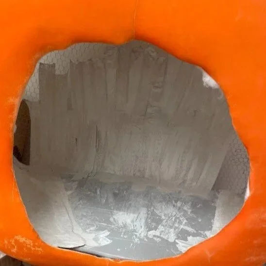 I plastered the inside of the peach to create a rough peach-like interior.