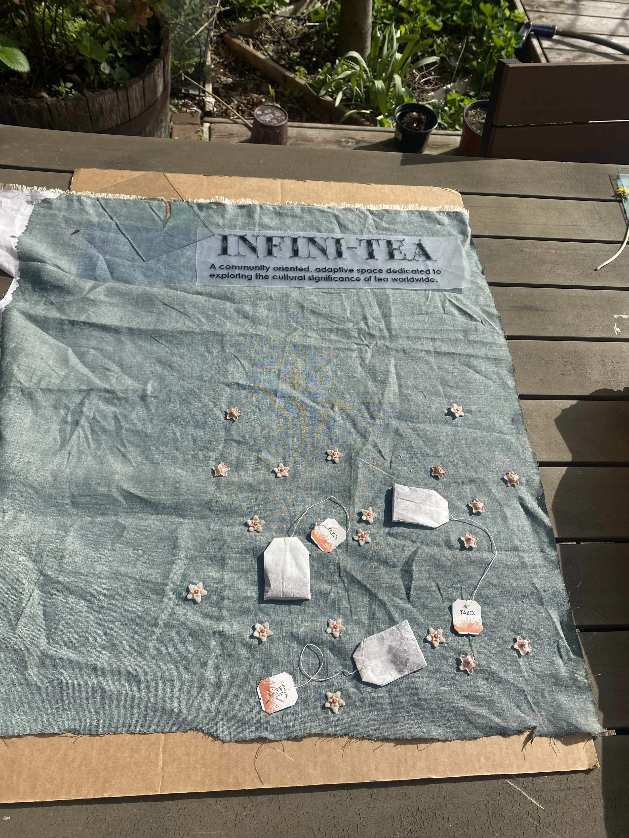 One of many cyanotype processes. This one was for wrapping the pedestal