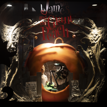 James and The Giant Peach Window Display