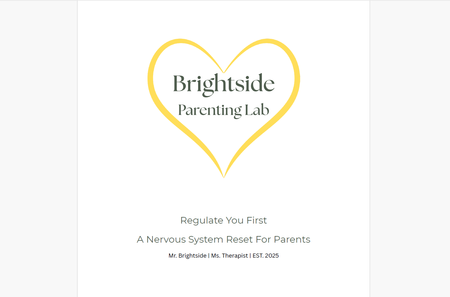 Brightside Parenting Lab Starter