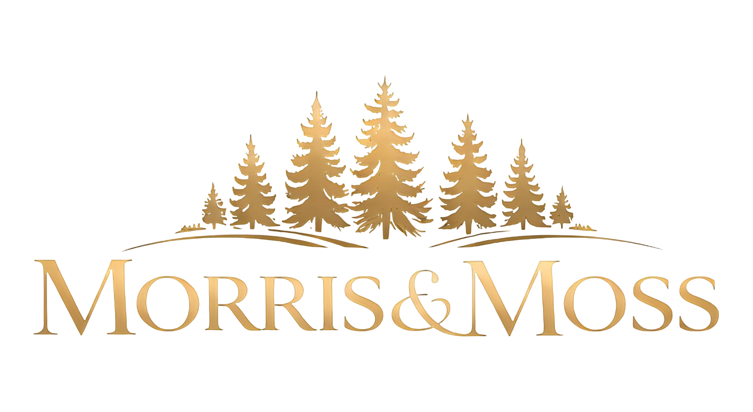 Gold Morris and Moss logo featuring stylized trees above the company name.