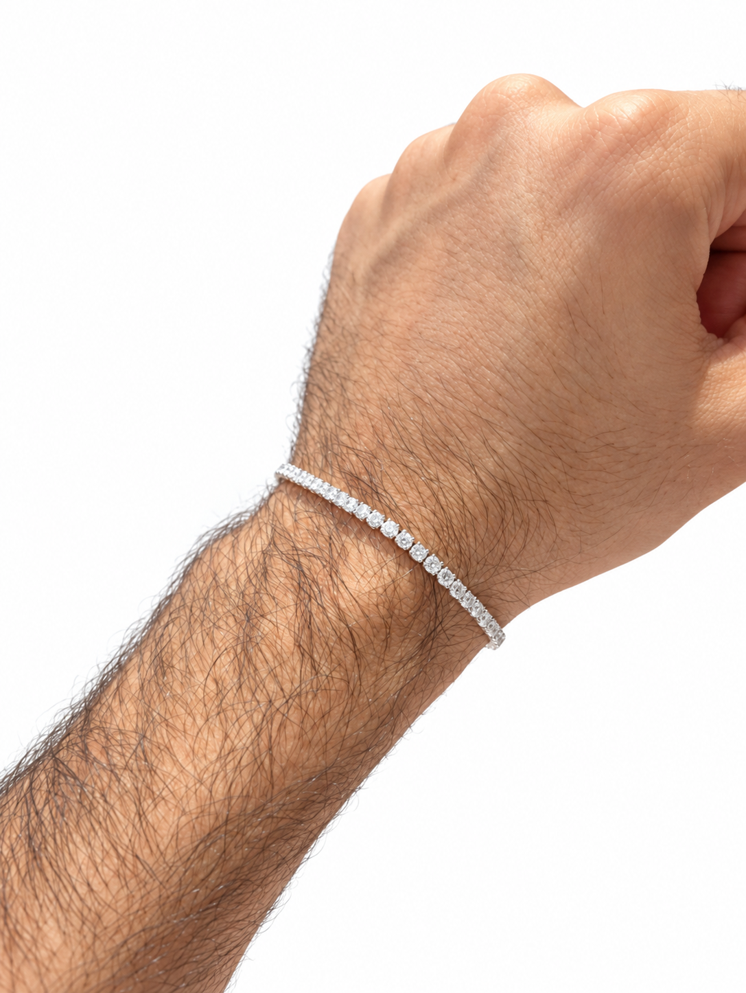 Pulsera Tennis con Circones Cristal en Plata
