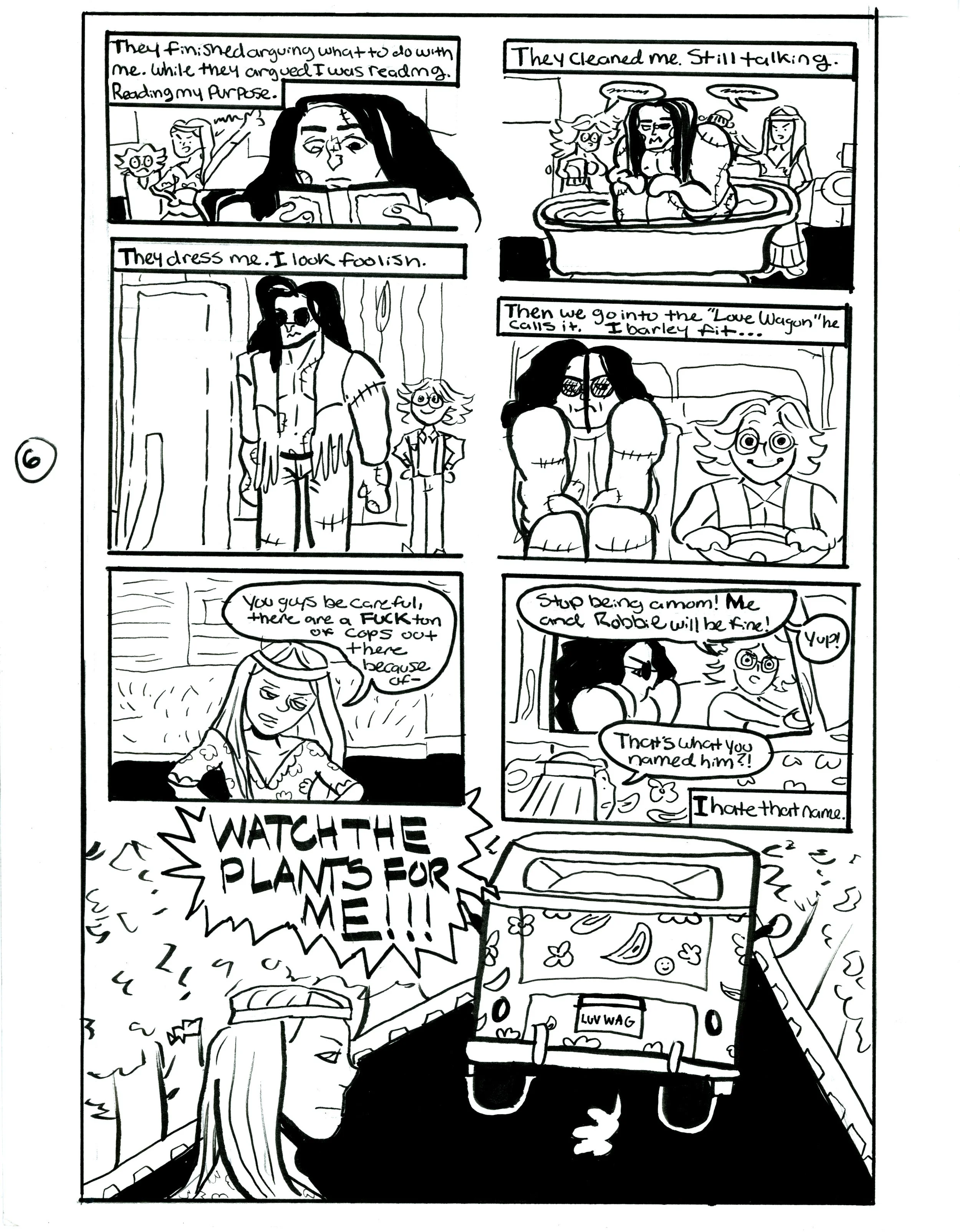 A black-and-white comic strip featuring a person and a dog. In the first panel, the person reads a book while others talk and look on. The second panel shows the person being talked to by others with angel and devil halos. The third panel has the per