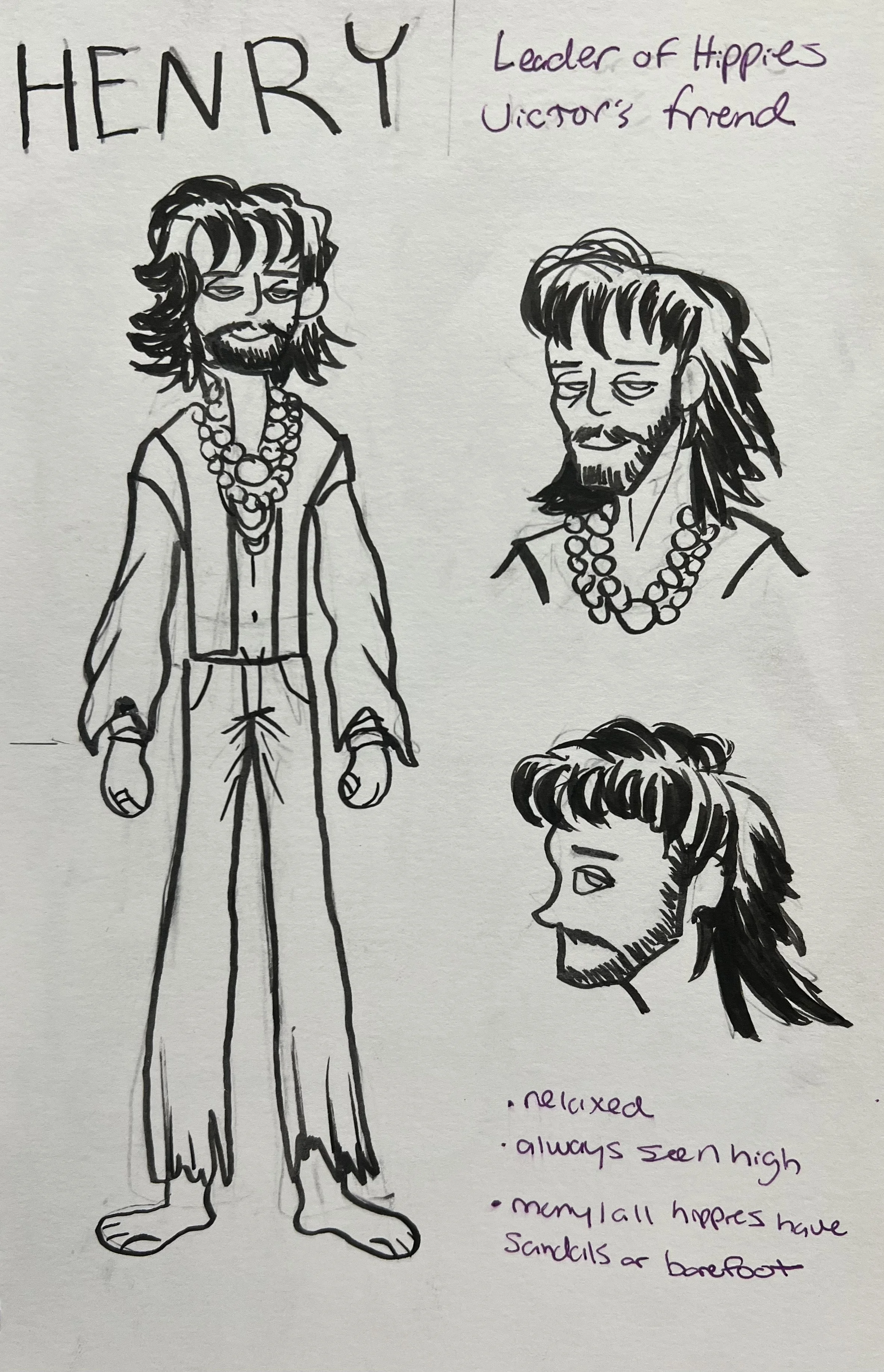 Character sheet of a character in my comic Flowerstien