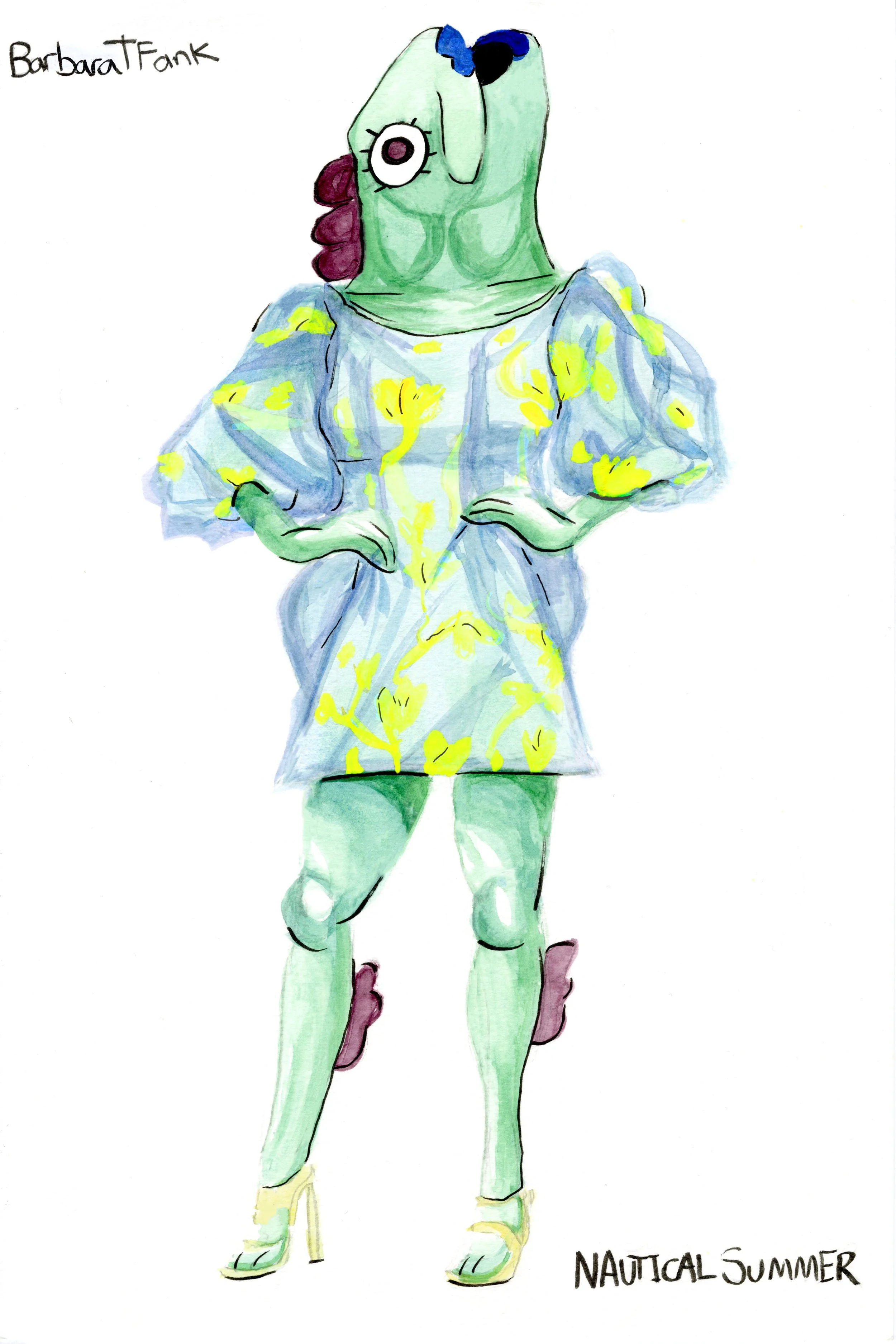 Nautical Summer (Watercolor and Ink)