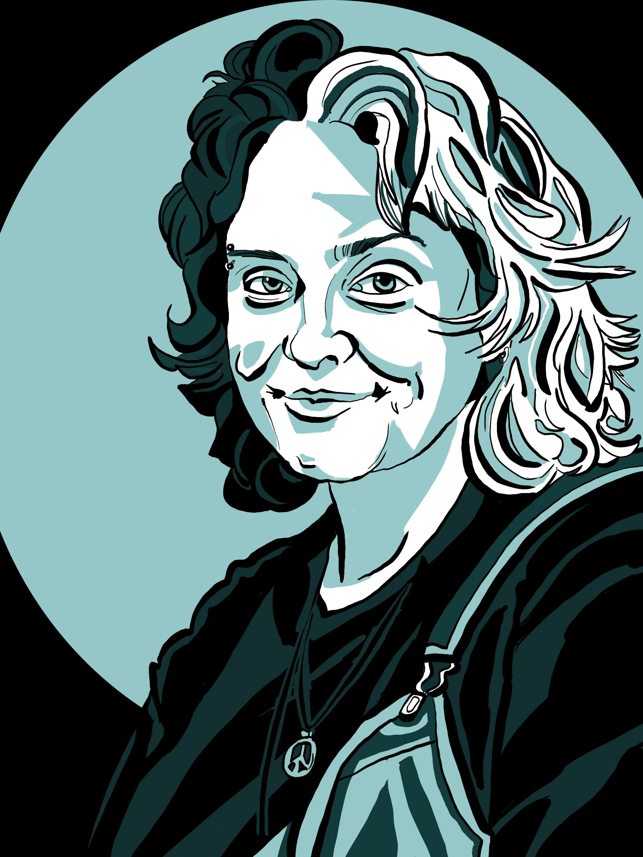 Chelle from Salesmen After Hours (ink and Digital)