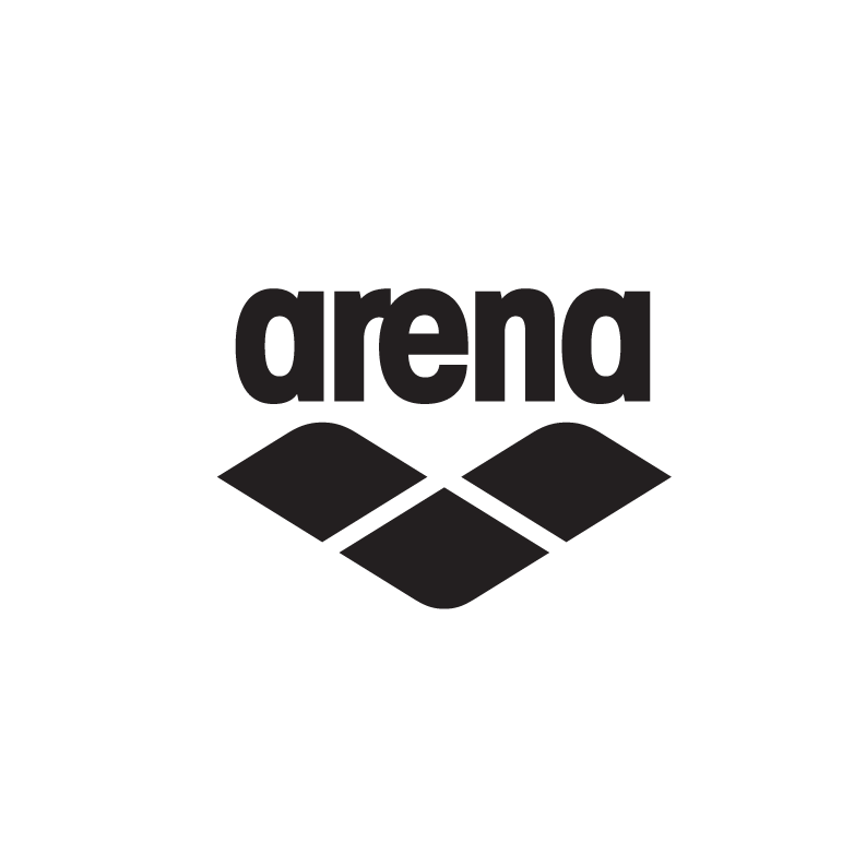 Logotipo de Arena, con un icono que parece una cancha de deportes y la palabra 'arena' en letras negras.