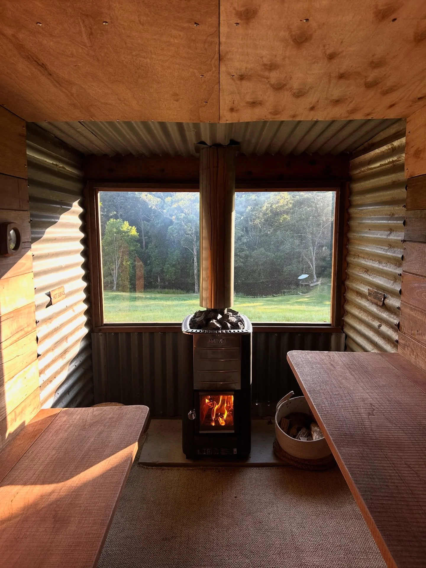 A wood fired sauna is the perfect way to start your morning ~ bookings via @airbnb