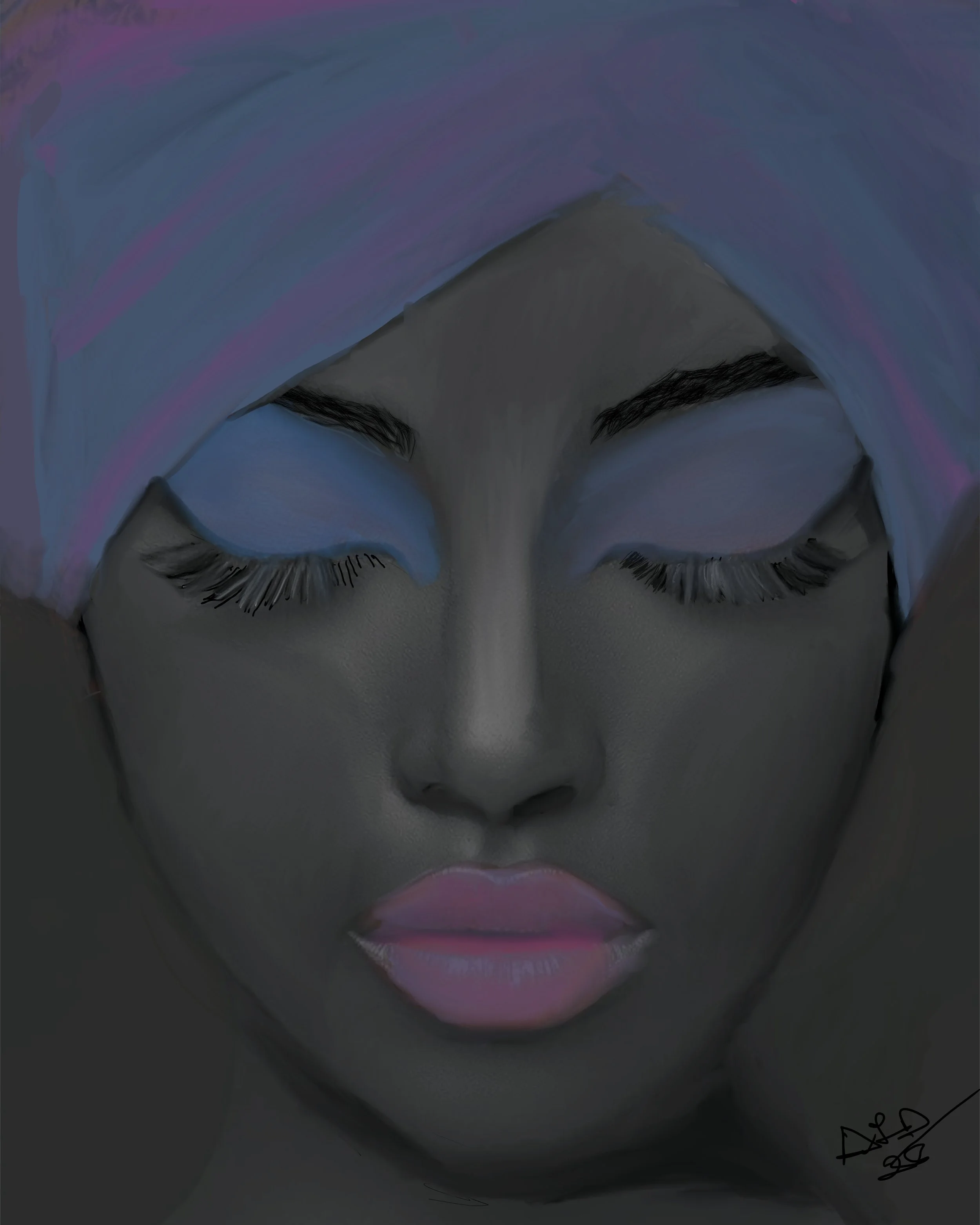 Purple Lady canvas 24 x 18