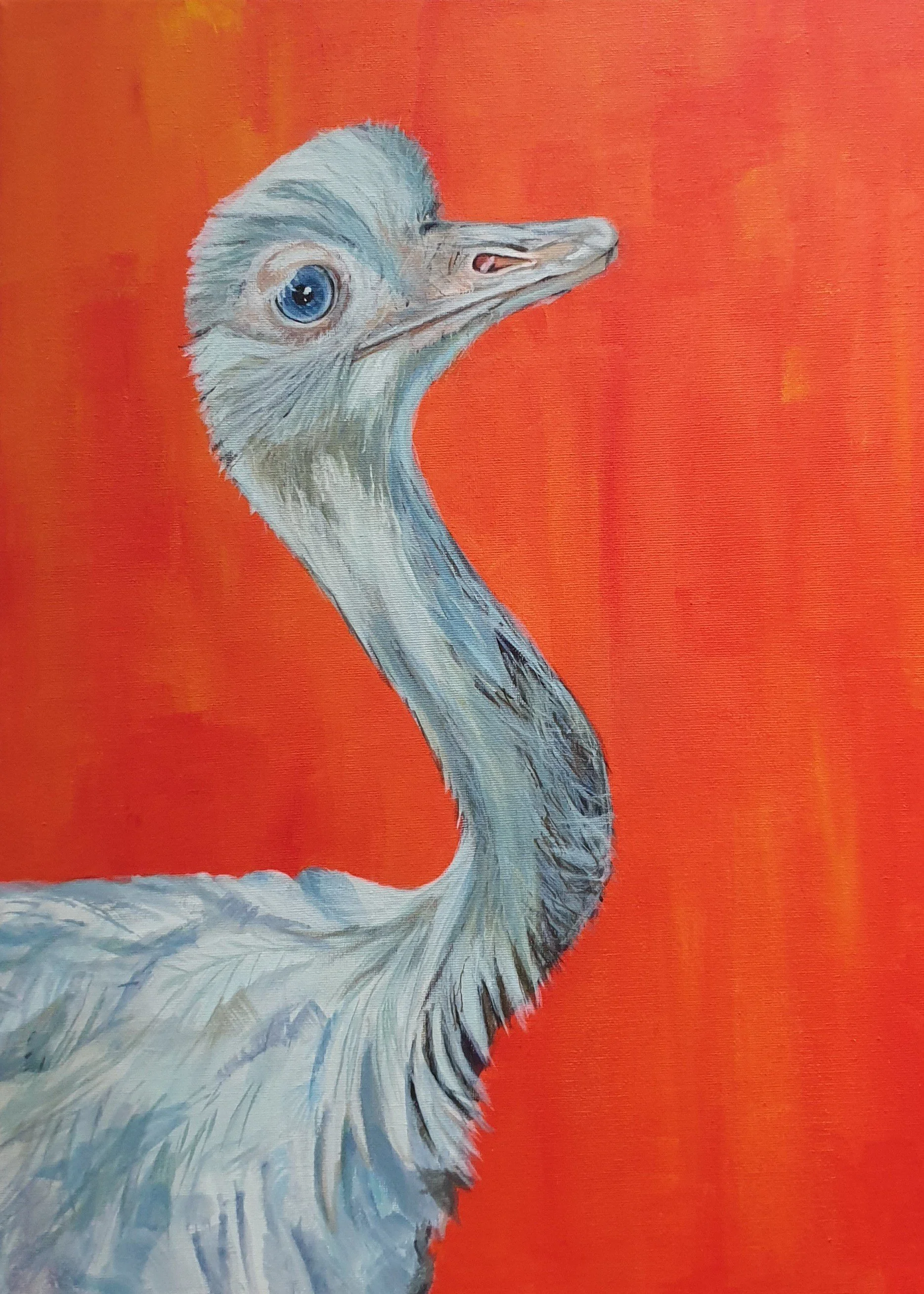 'Happy Rhea', 
51 x 41cm, acrylic on box canvas.