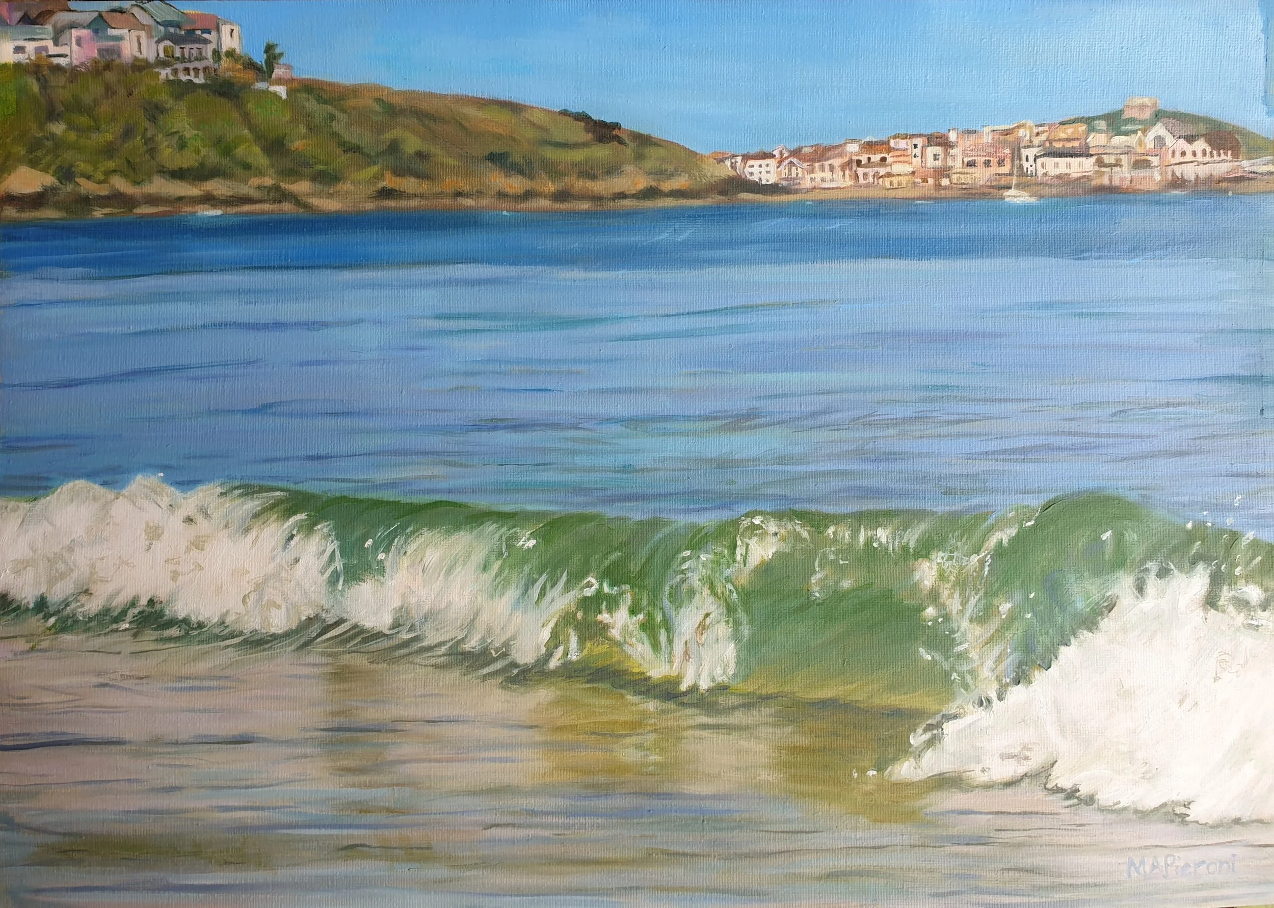 'Carbis Bay Beach', 
oil on canvas.