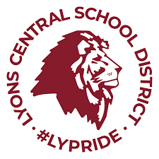 Lions Central School District logo featuring a lion's head and the text "Lions Central School District" and "#LYPRIDE"