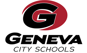 Geneva City Schools logo with a stylized 'G' in black and red above the name in bold black letters.