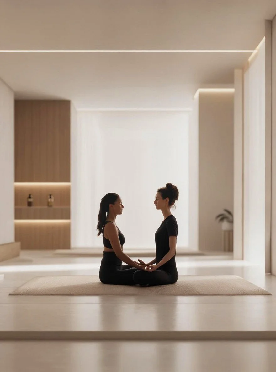 Sarga bodywork session showing barefoot myofascial release technique in Toronto studio