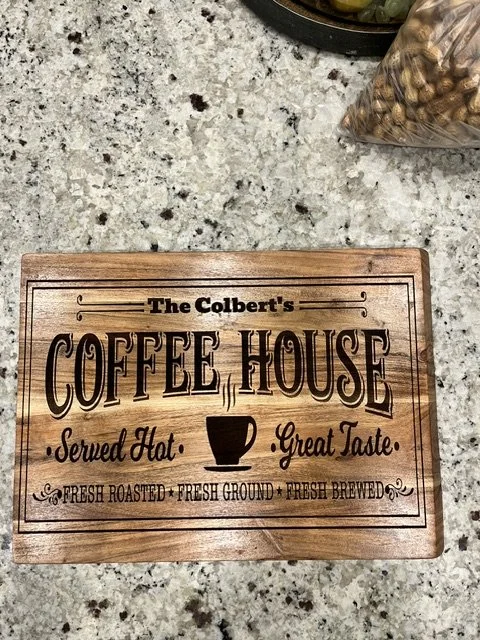 Cutting Boards Wrapped with words