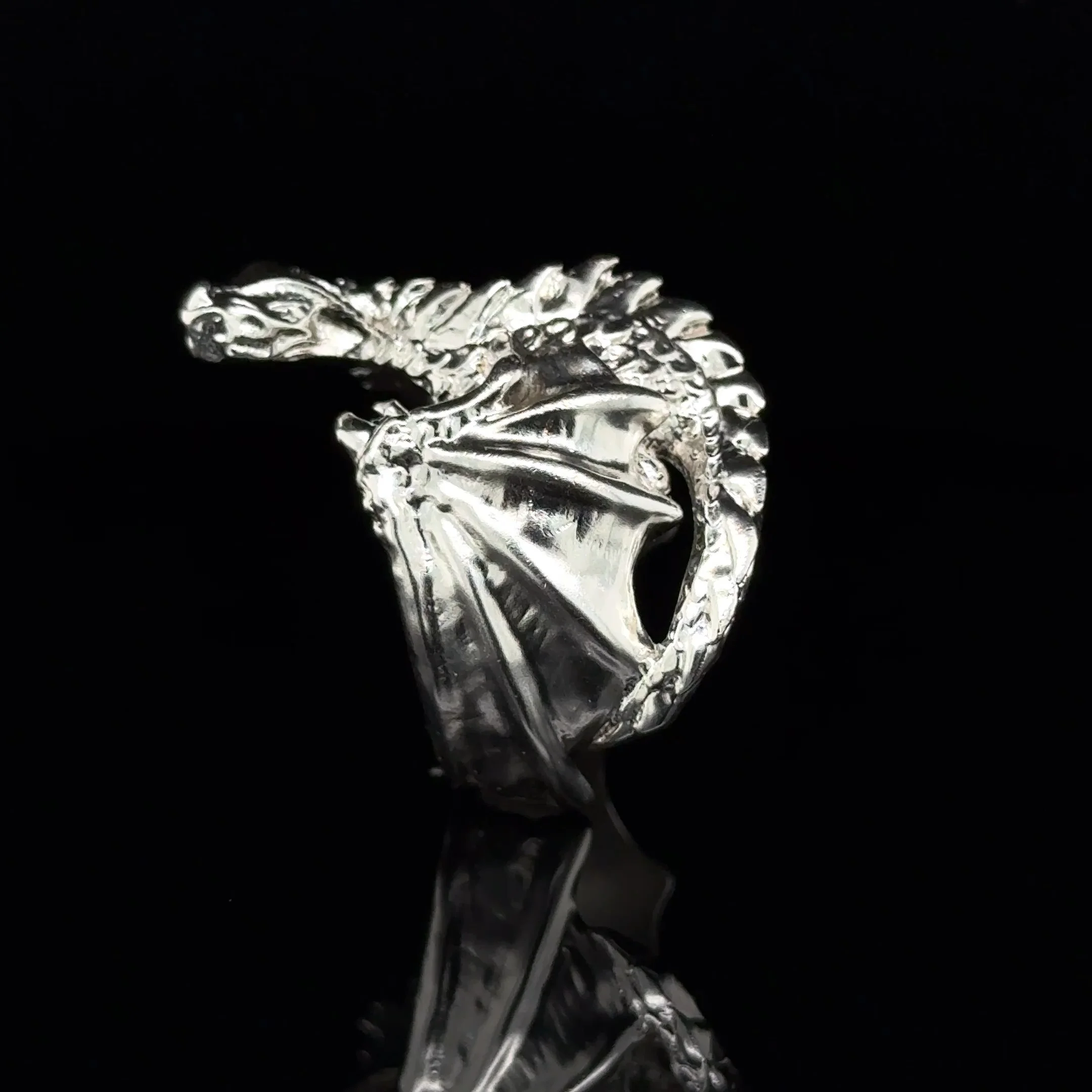 Sterling Silver Dragon Ring
