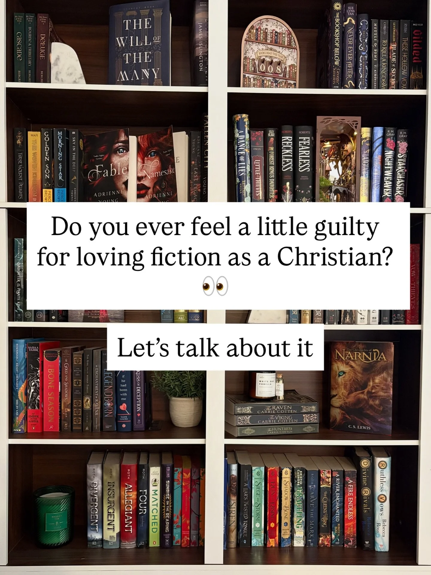 Reading fiction as a Christian isn&rsquo;t about escaping reality, it&rsquo;s about remembering what&rsquo;s real.

Stories train our imaginations to recognize good and evil, to see love as sacrificial, and to live with courage in a world that often 