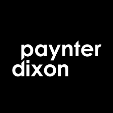 Paynter Dixon logo with white text on a black background.