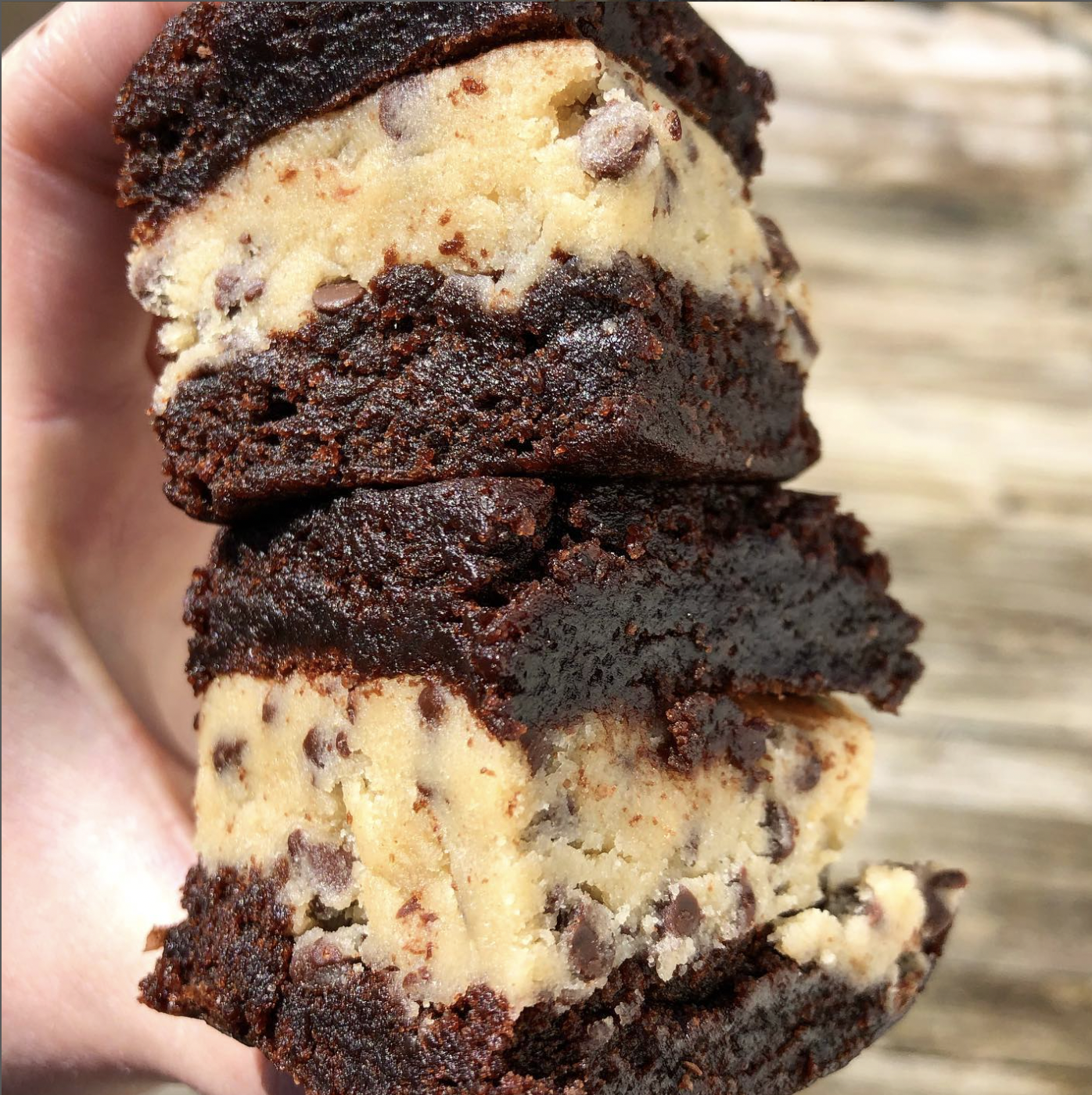 Cookie Dough Brownie Sandwiches