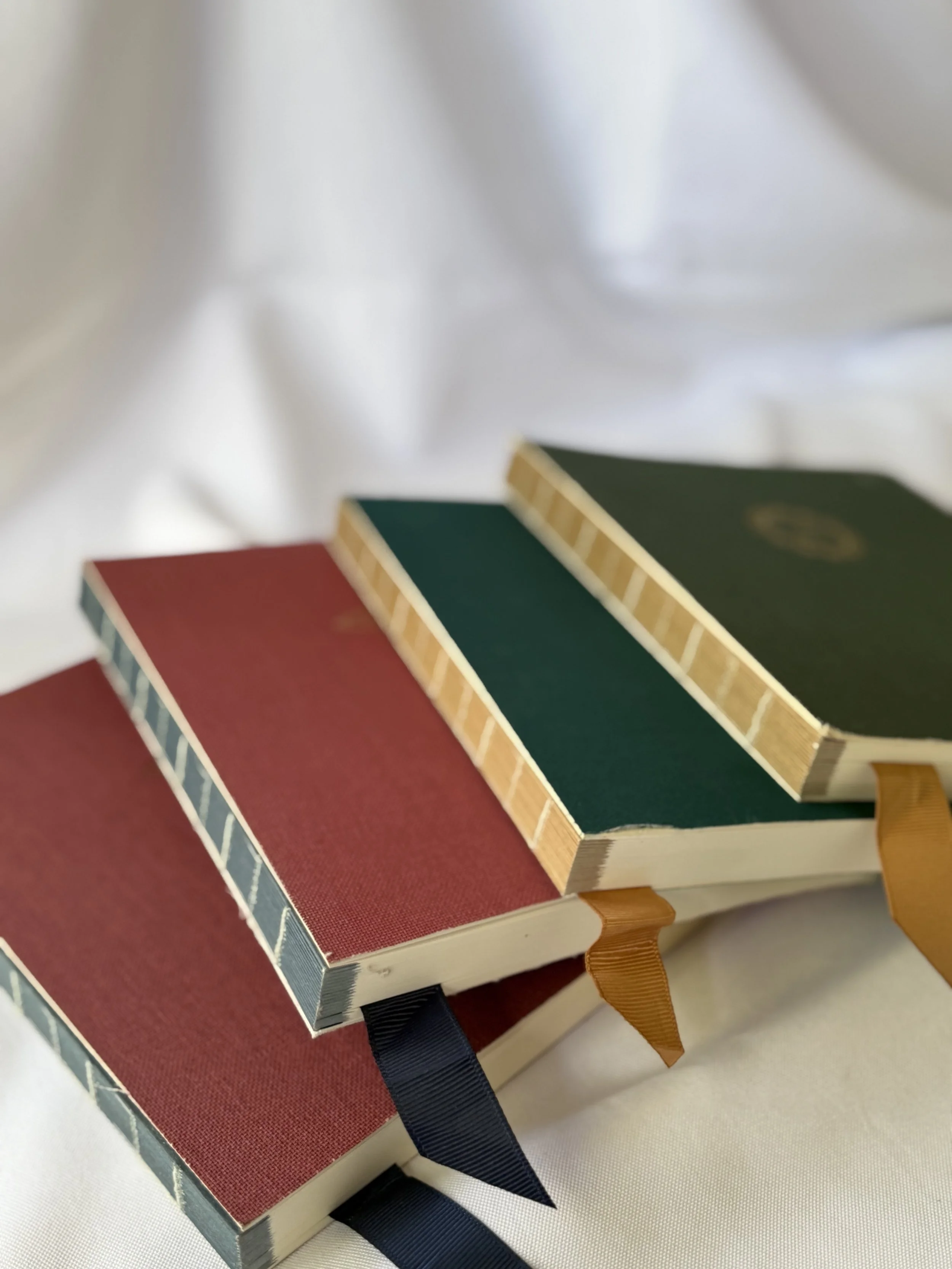Fabric Covered exposed binding journal