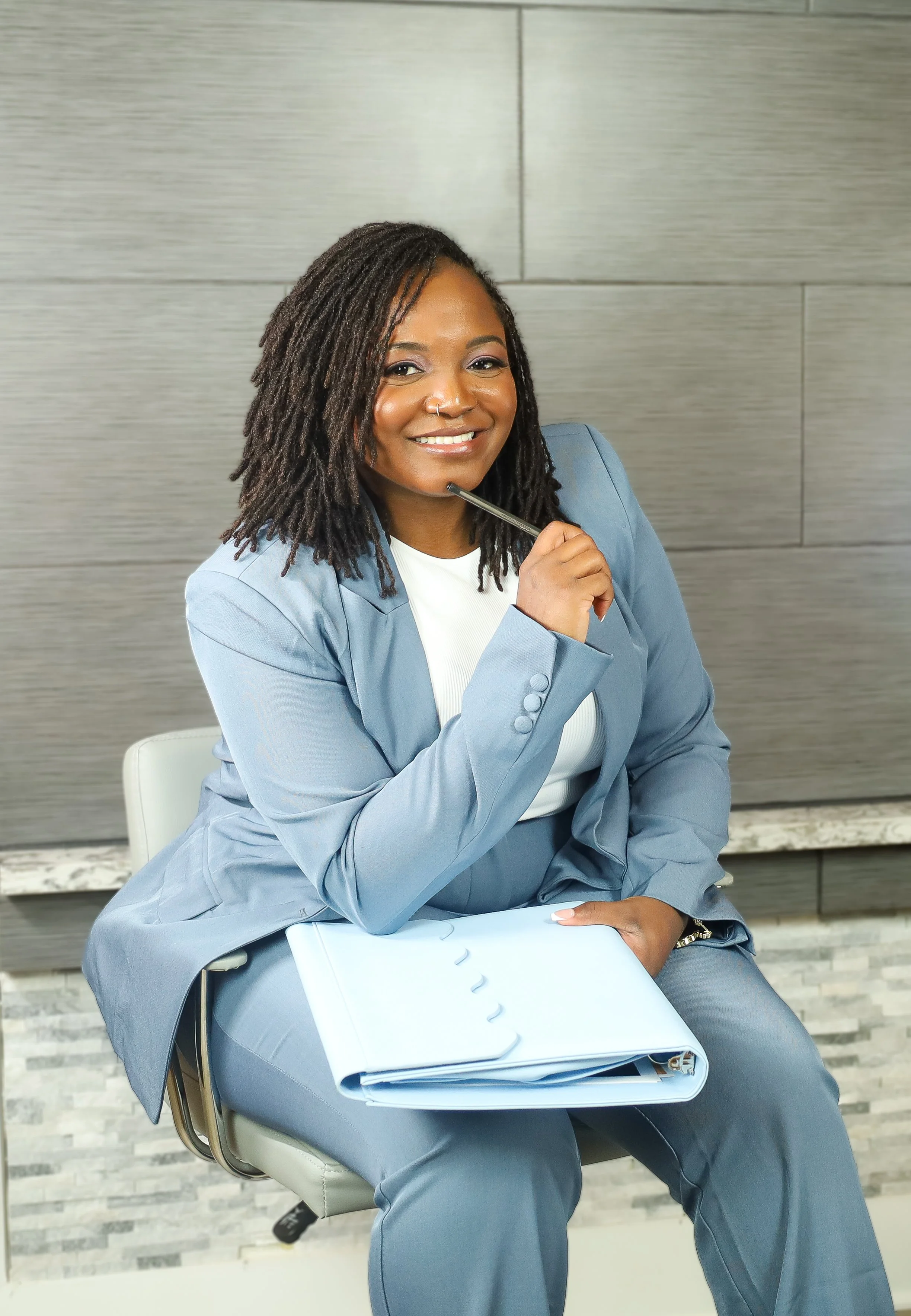 Dr. Greene poses for professional photos