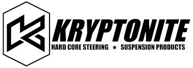 KRYPTONITE logo with the text 'HARD CORE STEERING' and 'SUSPENSION PRODUCTS'.